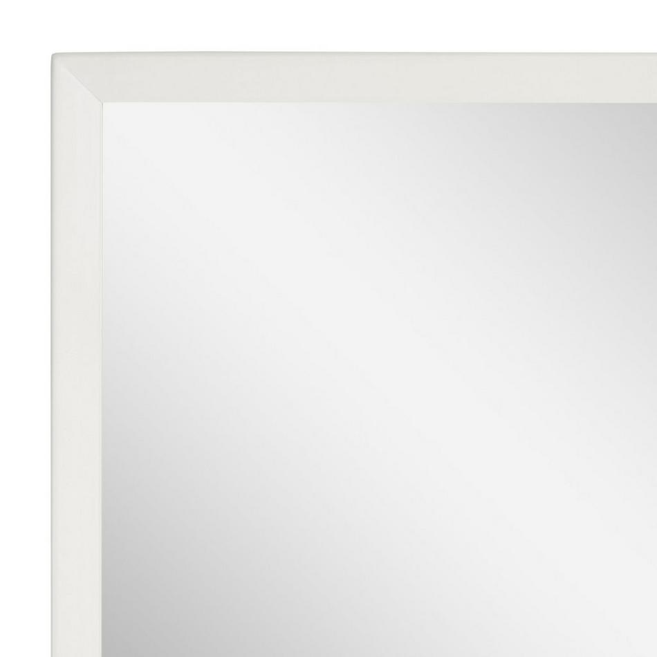 24" Kardon Rectangular Framed Mirror - Satin White, , large image number 3