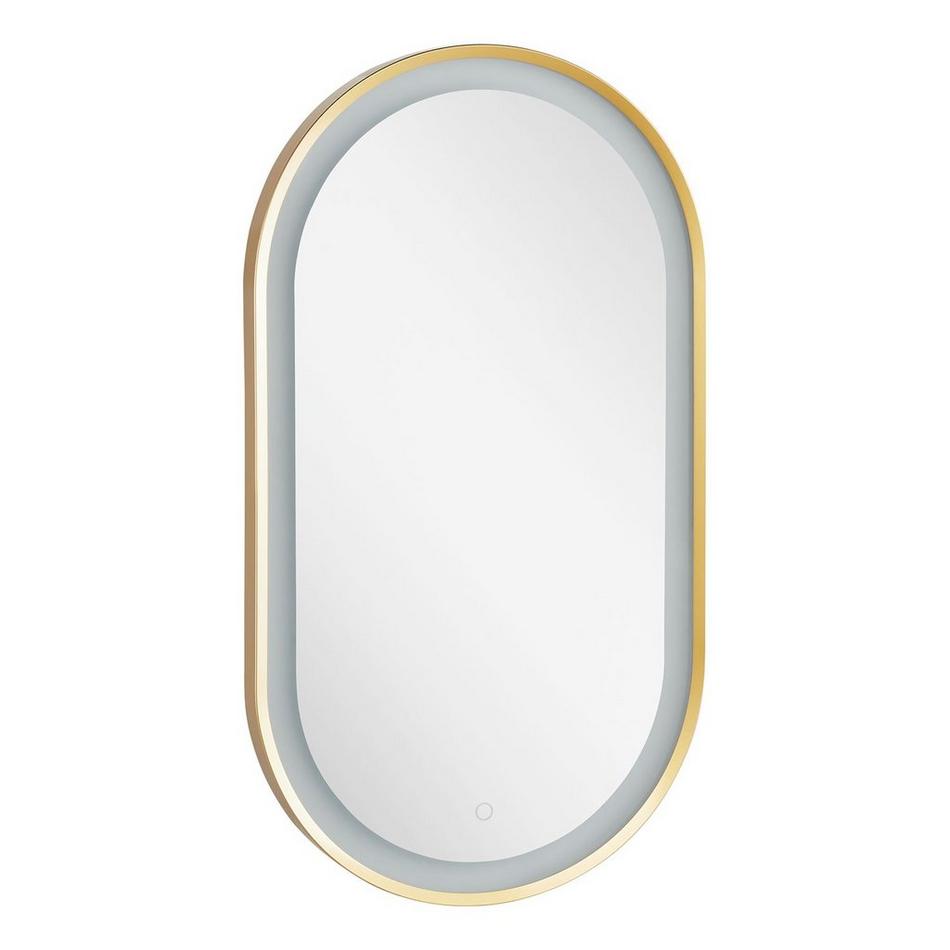 18" Faysel Oval Lighted Mirror - Satin Gold, , large image number 3