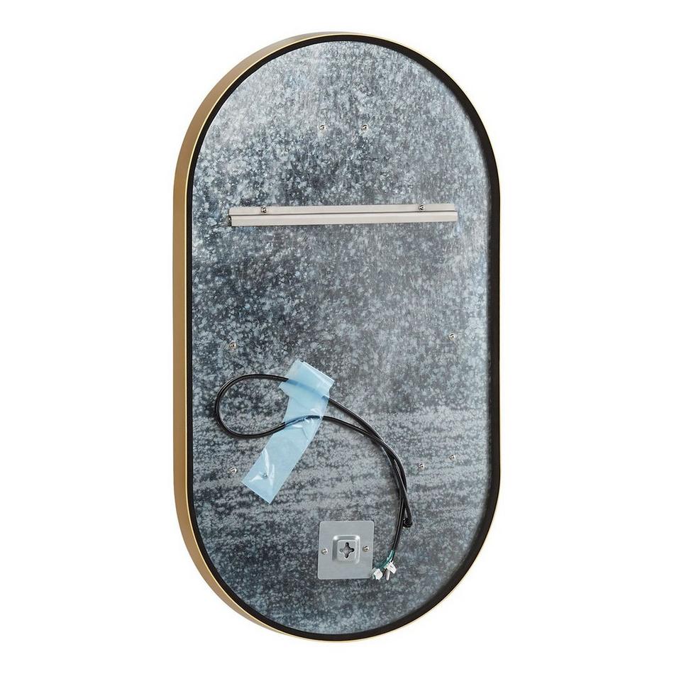 18" Faysel Oval Lighted Mirror - Satin Gold, , large image number 5