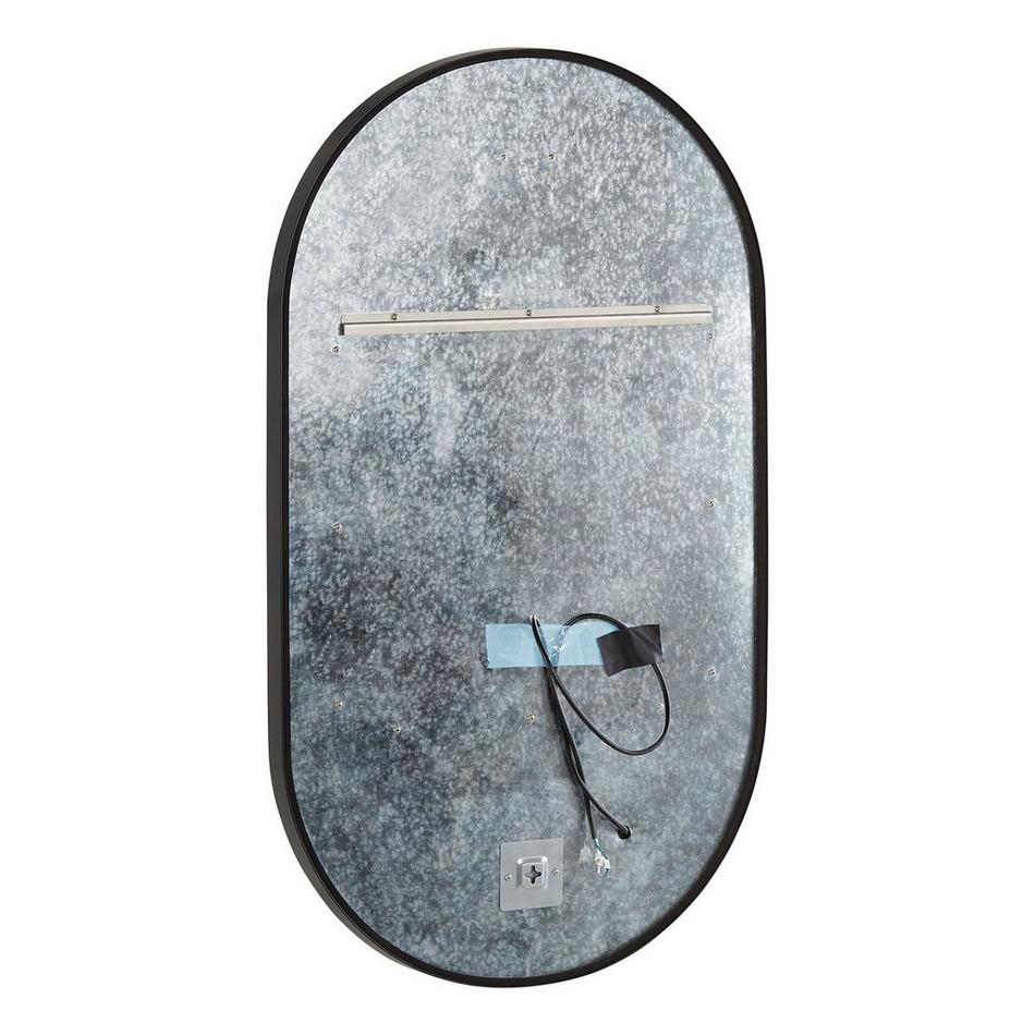 24" Faysel Oval Lighted Mirror - Matte Black Powder Coat, , large image number 5