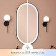 24" Faysel Oval Lighted Mirror - Matte Black Powder Coat, , large image number 1