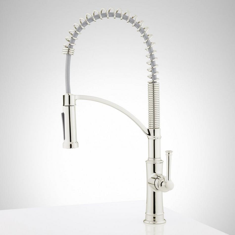Beasley Kitchen Faucet with Pull-Down Spring Spout - Polished Nickel, , large image number 1