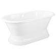 72" Henley Cast Iron Double-Ended Pedestal Tub - Rolled Rim, , large image number 0