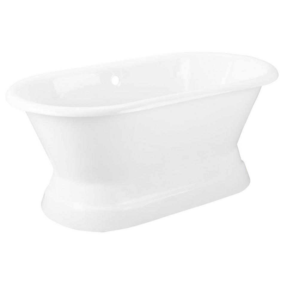 72" Henley Cast Iron Double-Ended Pedestal Tub - Rolled Rim, , large image number 0