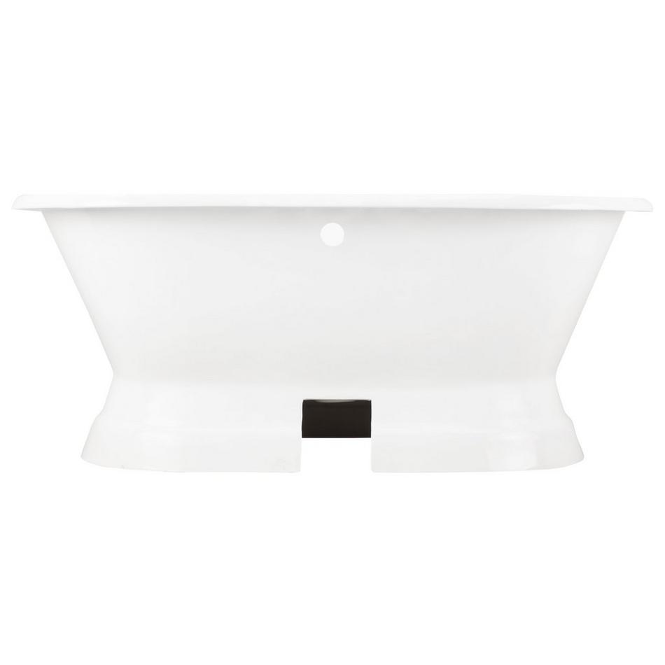 72" Henley Cast Iron Double-Ended Pedestal Tub - Rolled Rim, , large image number 2
