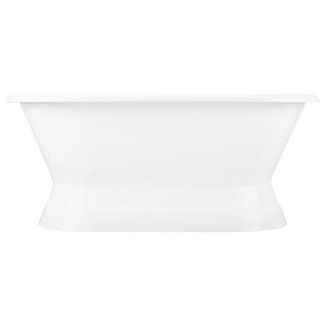 72" Henley Cast Iron Double-Ended Pedestal Tub - Rolled Rim