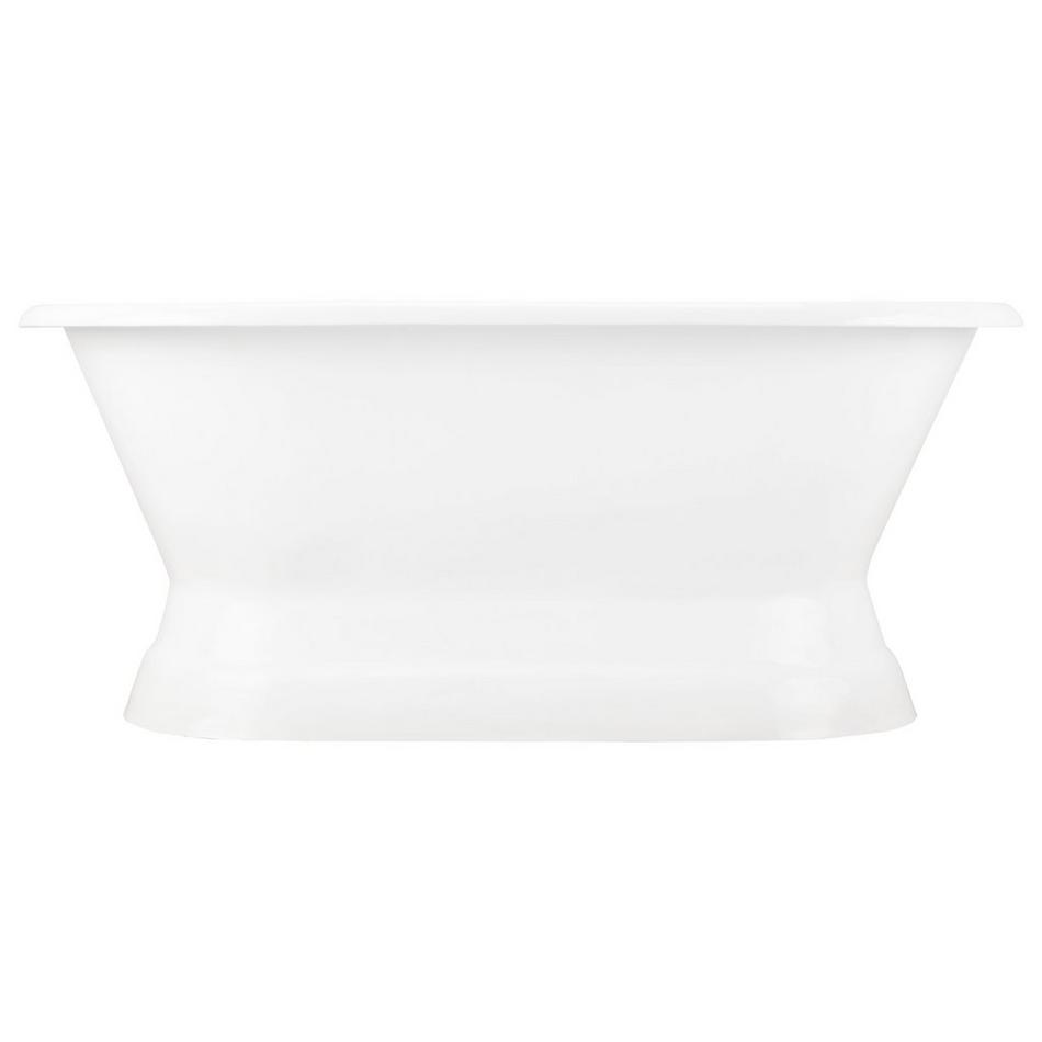 72" Henley Cast Iron Double-Ended Pedestal Tub - Rolled Rim, , large image number 1