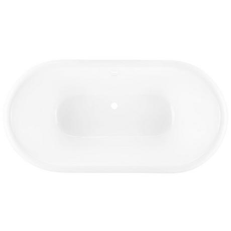 72" Henley Cast Iron Double-Ended Pedestal Tub - Rolled Rim