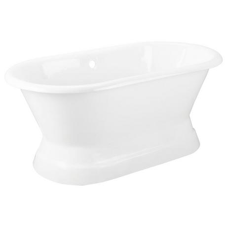 72" Henley Cast Iron Double-Ended Pedestal Tub - Rolled Rim
