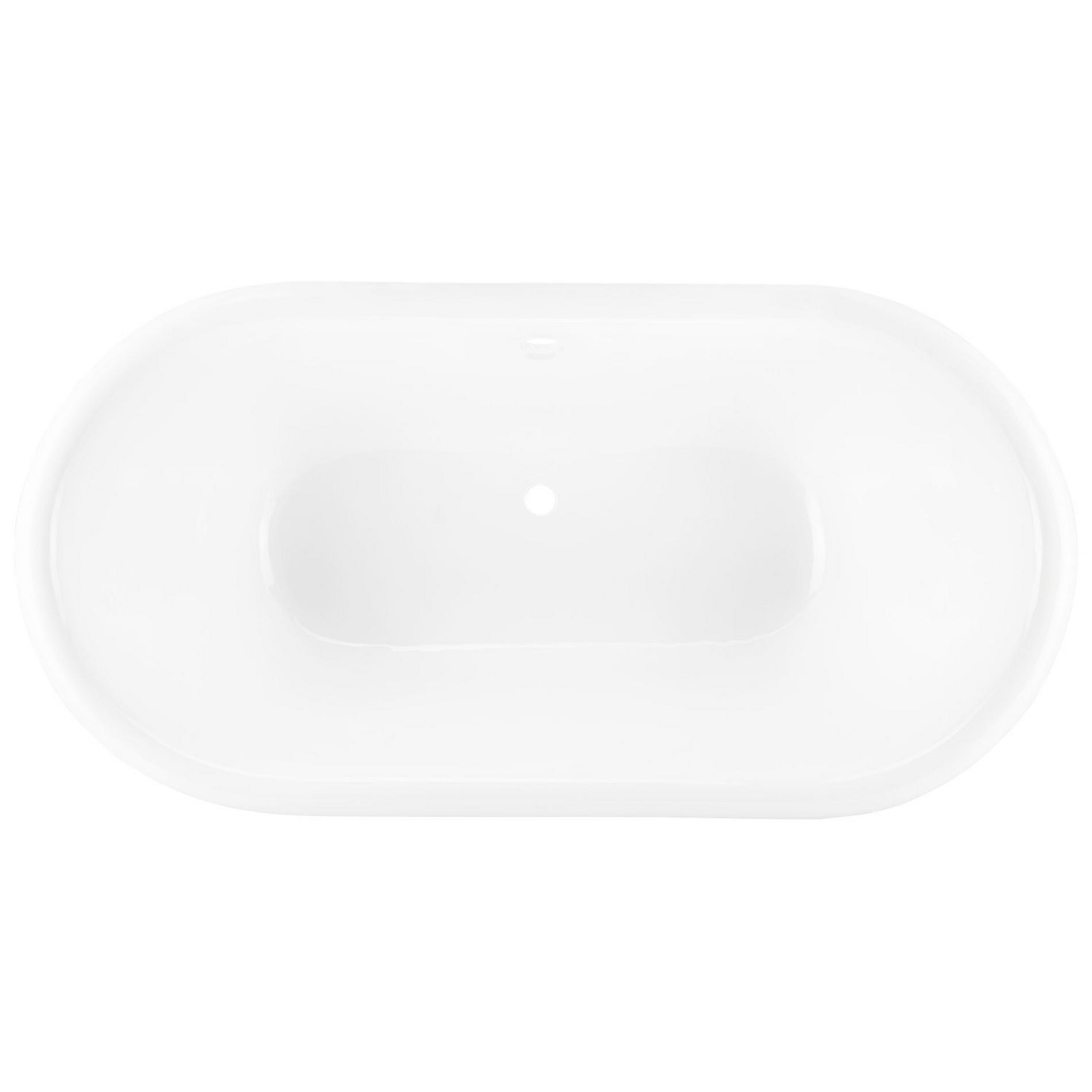 72" Henley Cast Iron DoubleEnded Pedestal Tub Rolled Rim Signature