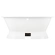 72" Henley Cast Iron Double-Ended Pedestal Tub - Rolled Rim - White Daisy Wheel Drain Kit, , large image number 2