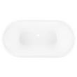 72" Henley Cast Iron Double-Ended Pedestal Tub - Rolled Rim - White Daisy Wheel Drain Kit, , large image number 3