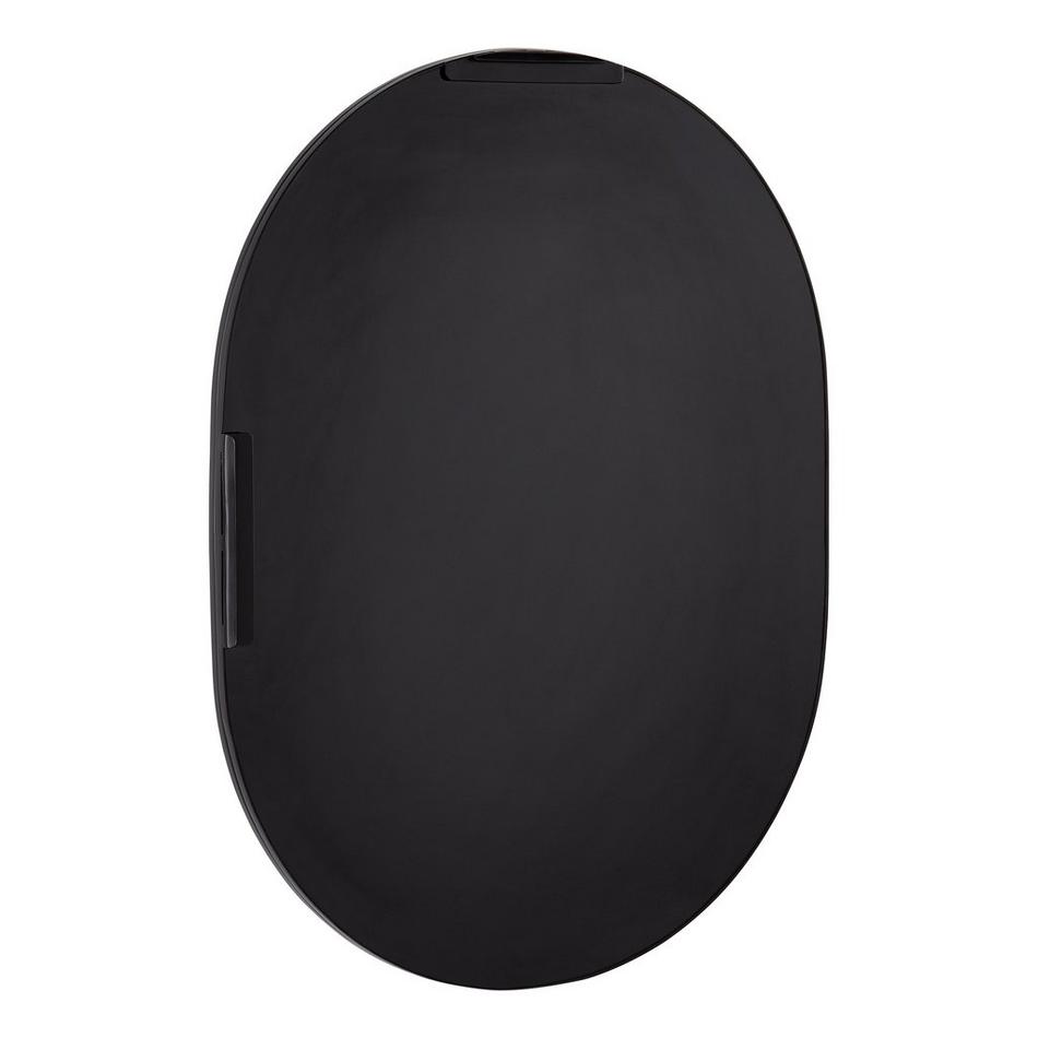 Colborne Oval Decorative Vanity Mirror - Matte Black, , large image number 2