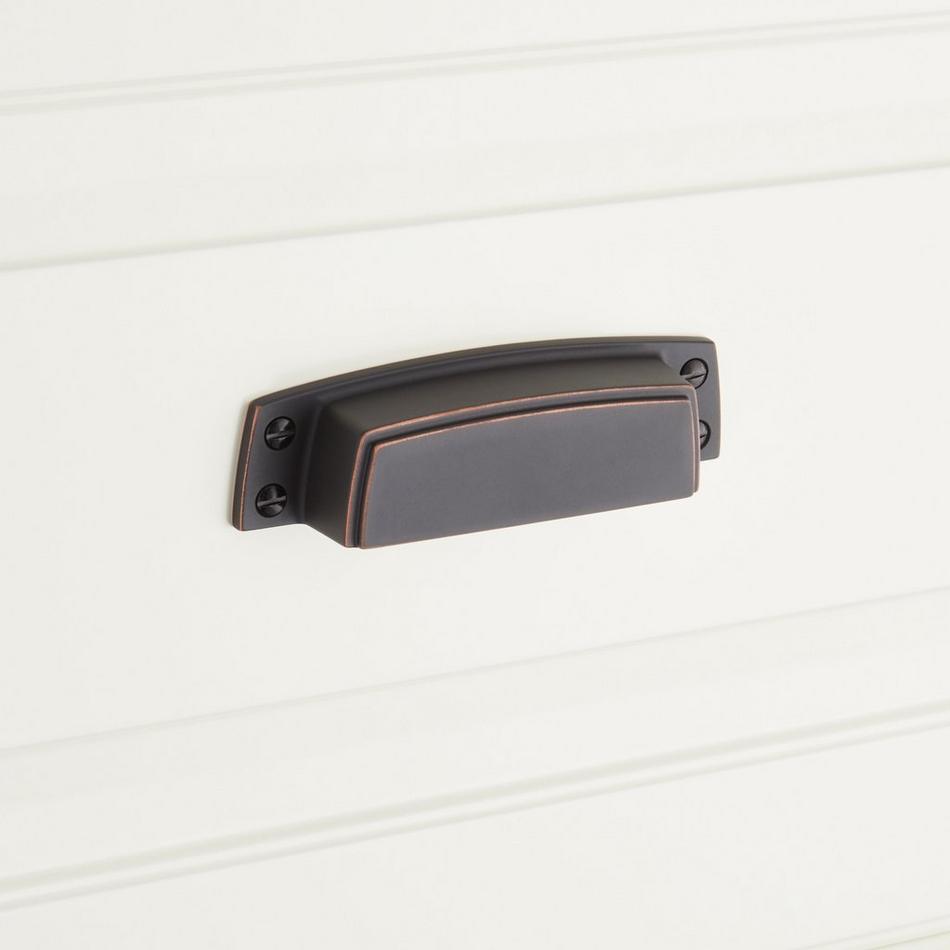 3-1/2" Spurlock Cup Pull - Dark Oiled Bronze, , large image number 3