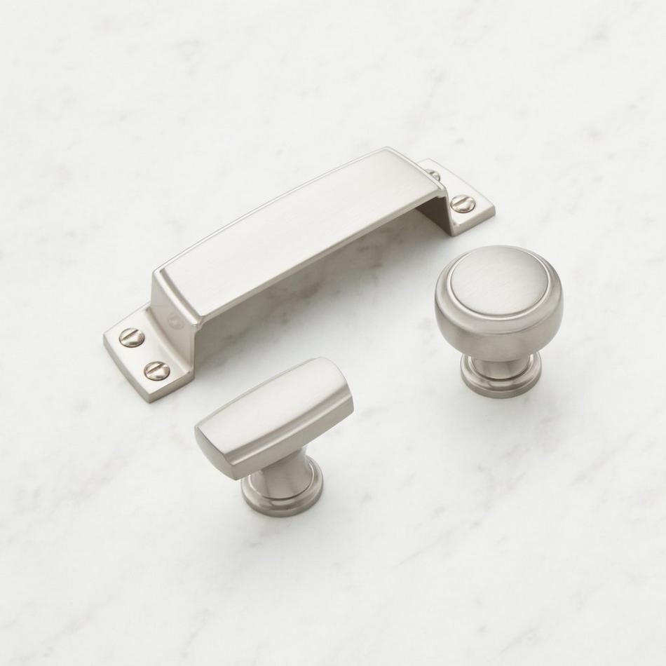 1-3/8" Spurlock Rectangular Cabinet Knob - Satin Nickel, , large image number 1