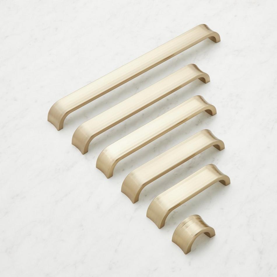 7-9/16" Dolorue Arched Cabinet Pull - Golden Champagne, , large image number 1