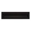 Modern Cast Iron Floor/Wall Register - Black Powder Coat - 2-1/4" X 10" (3-1/2" x 11-5/16" Overall), , large image number 0