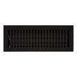 Modern Cast Iron Floor/Wall Register - Black Powder Coat - 2-1/4" X 14" (3-1/2" x 15-5/16" Overall), , large image number 0