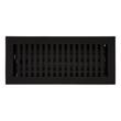Modern Cast Iron Oversized Floor Register - Black Powder Coat - 4" X 10" (5-1/4" x 11-5/16" Overall), , large image number 0
