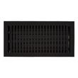 Modern Cast Iron Oversized Floor Register - Black Powder Coat - 6" X 10" (7" x 11-1/4" Overall), , large image number 0