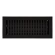 Modern Cast Iron Oversized Wall Register - Black Powder Coat - 4" X 10" (5-1/4" x 11-5/16" Overall), , large image number 0