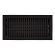 Modern Cast Iron Oversized Wall Register - Black Powder Coat - 6" X 10" (7" x 11-1/4" Overall), , large image number 0