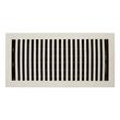 Modern Solid Brass Oversized Floor Register - Brushed Nickel - 6" X 10" (7" x 11-1/4" Overall), , large image number 0