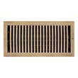Modern Solid Brass Oversized Wall Register - Antique Brass - 6" X 10" (7" x 11-1/4" Overall), , large image number 0
