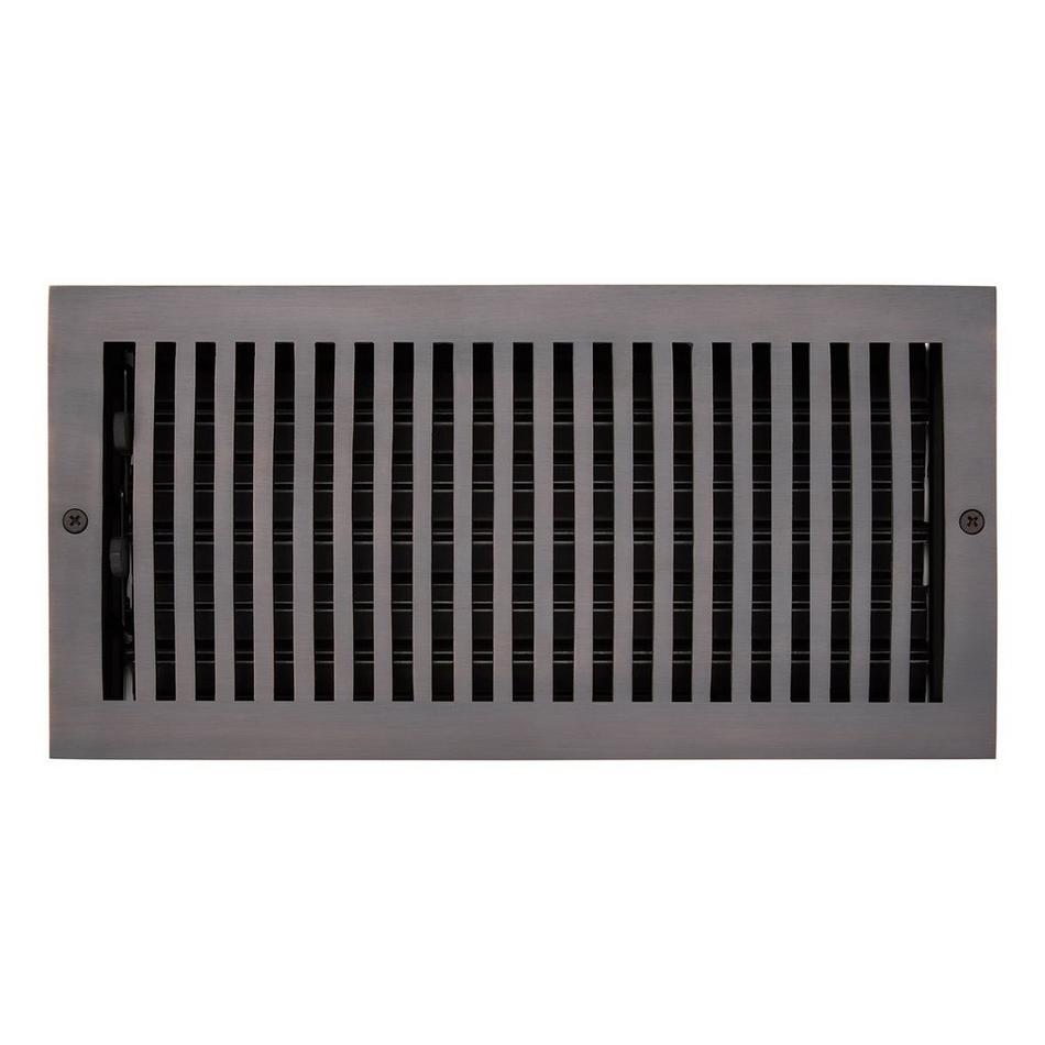 Modern Solid Brass Oversized Wall Register - Oil Rubbed Bronze - 6" X 14" (7" x 15-1/4" Overall), , large image number 0