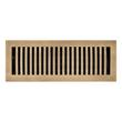 Modern Solid Brass Floor/Wall Register - Antique Brass - 4" X 10" (5-1/4" x 11-5/16" Overall), , large image number 0