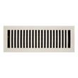 Modern Solid Brass Floor/Wall Register - Brushed Nickel - 4" X 10" (5-1/4" x 11-5/16" Overall), , large image number 0