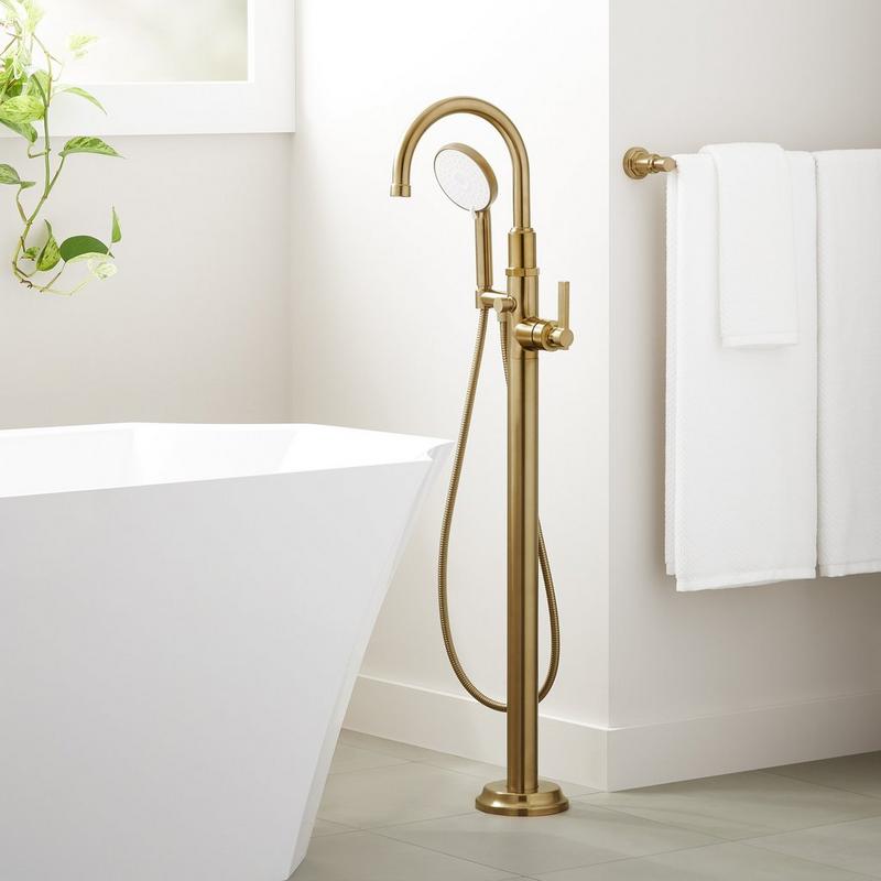Greyfield Freestanding Tub Faucet - Aged Brass