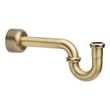 1-1/4" P-Trap with High Box Flange - Aged Brass, , large image number 0