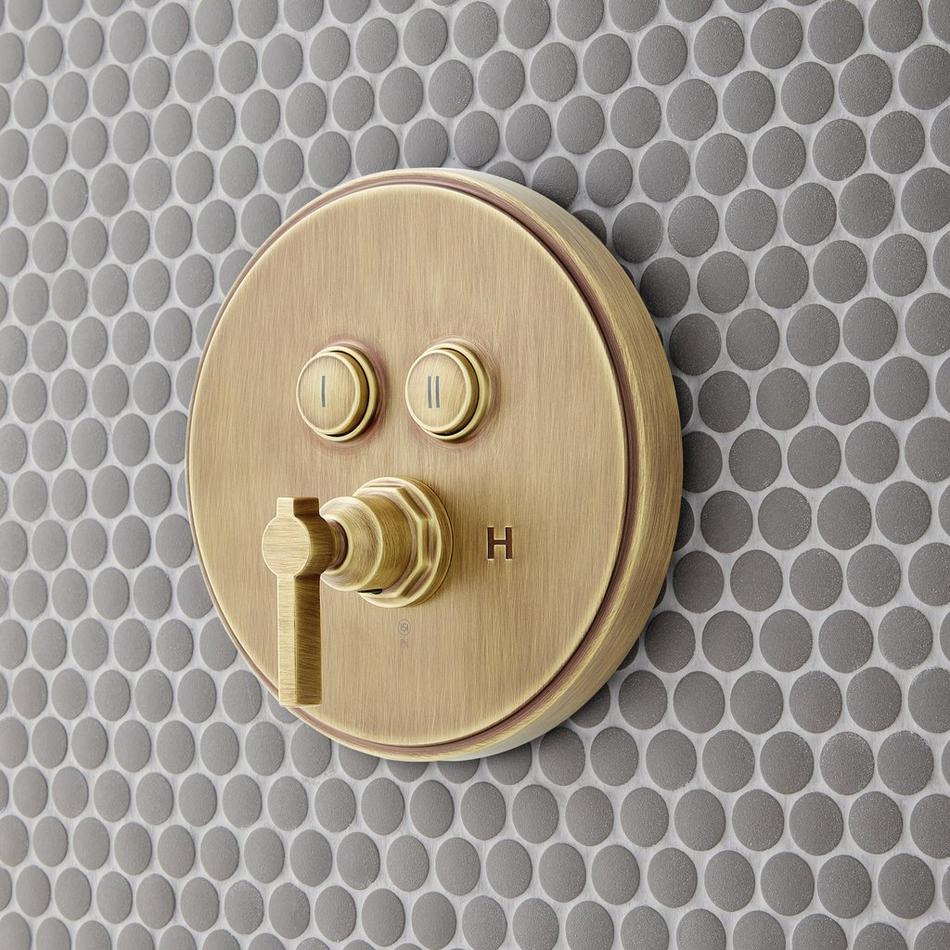 Greyfield Simple Select Pressure Balance Shower Trim and Valve - Aged Brass, , large image number 0
