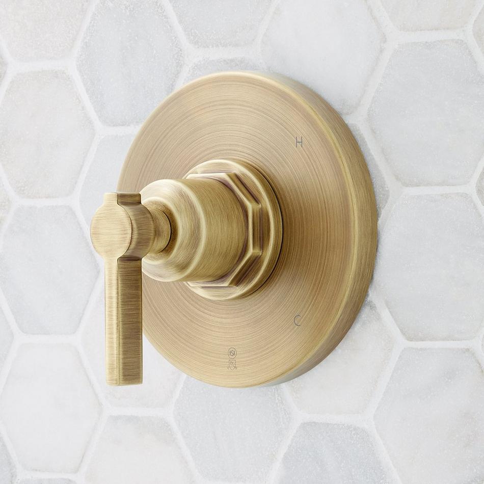 Greyfield Pressure Balance Shower Trim and Valve - Aged Brass, , large image number 0