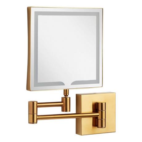 Norabel Magnifying Double-Sided Wall-Mount Lighted Makeup Mirror