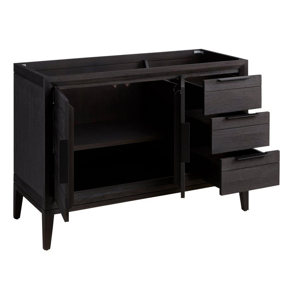 48" Aliso Teak Vanity for Undermount Sink - Charred Timber Black, , large image number 2