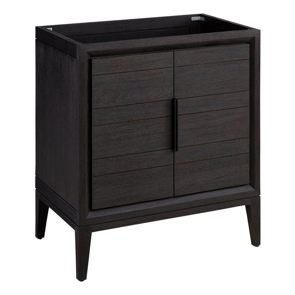 30" Aliso Teak Vanity - Charred Timber Black - Vanity Cabinet Only, , large image number 0