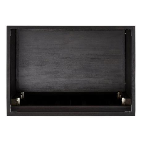 30" Aliso Teak Vanity for Undermount Sink - Charred Timber Black