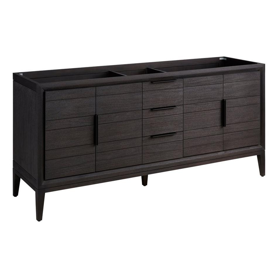 72" Aliso Teak Vanity for Undermount Sink - Charred Timber Black, , large image number 1