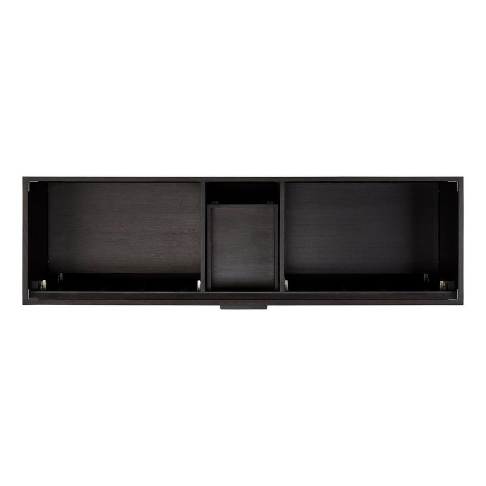 72" Aliso Teak Vanity for Rectangular Undermount Sink - Charred Timber Black, , large image number 6