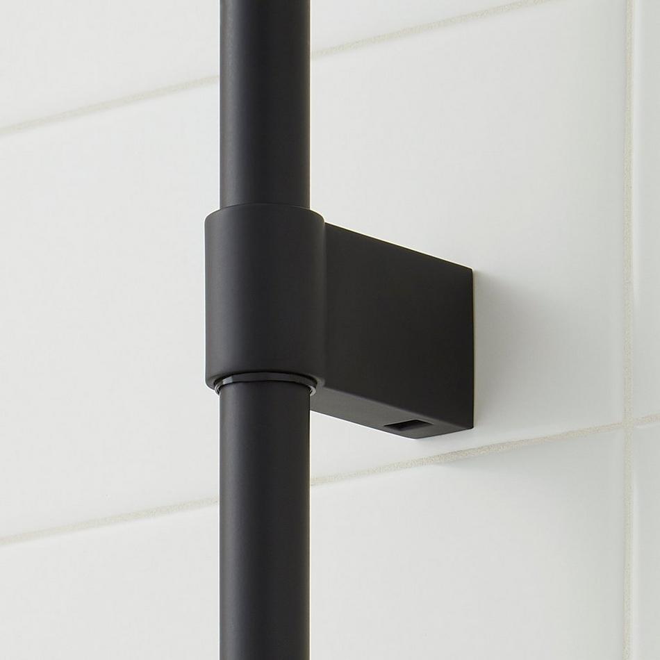 Hollybrook Thermostatic Exposed Pipe Shower with Hand Shower - Matte Black, , large image number 4