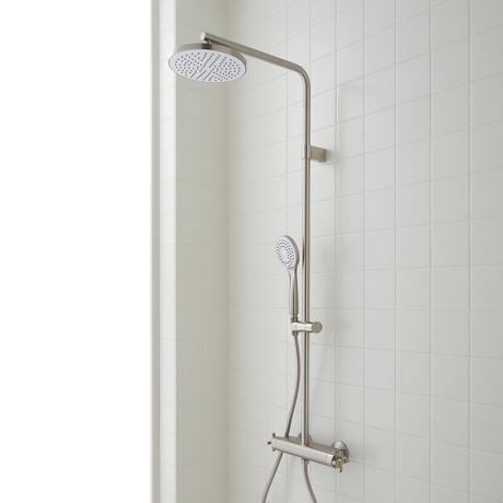Hollybrook Thermostatic Exposed Pipe Shower with Hand Shower