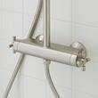 Hollybrook Thermostatic Exposed Pipe Shower with Hand Shower - Brushed Nickel, , large image number 2