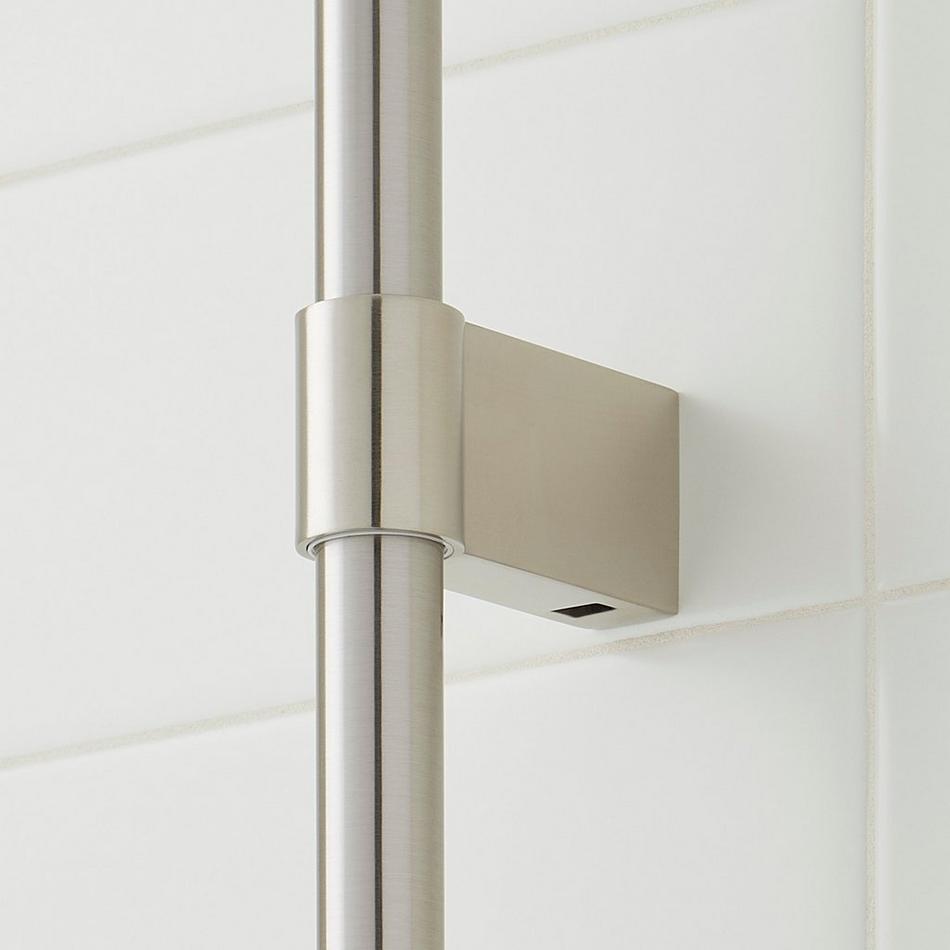 Hollybrook Thermostatic Exposed Pipe Shower with Hand Shower - Brushed Nickel, , large image number 4