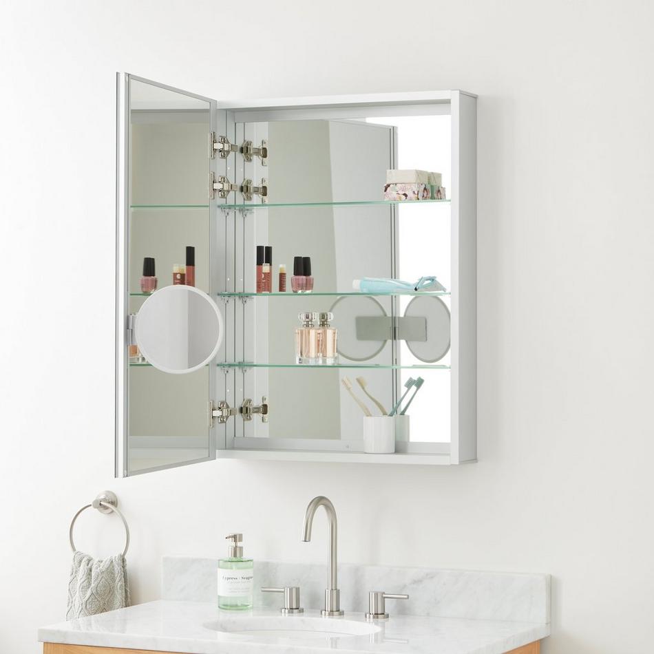 Vinodel Medicine Cabinet with Mirror & Adjustable Shelves, , large image number 2