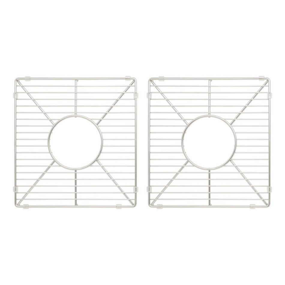 Sink Grid Set for 33" Grigham Double Bowl Fireclay Farmhouse Sink, , large image number 0