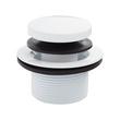 Toe Tap Tub Drain - White, , large image number 1
