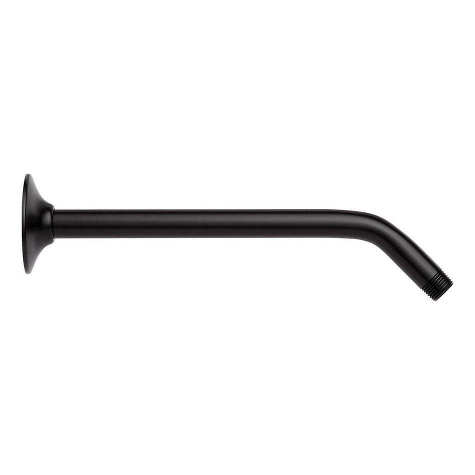 12" Standard Shower Arm with Flared Flange - Matte Black, , large image number 0