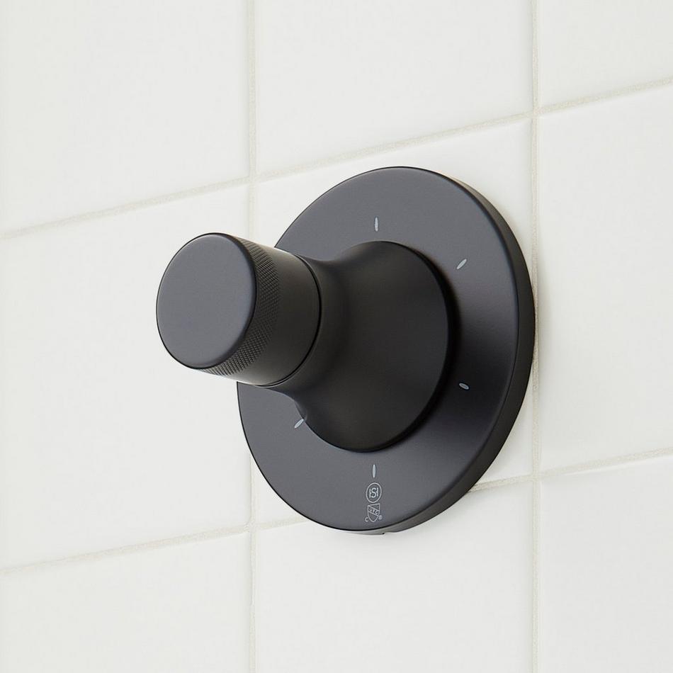 Lentz Pressure Balance Shower System with Hand Shower - Knob Handles - Matte Black, , large image number 2